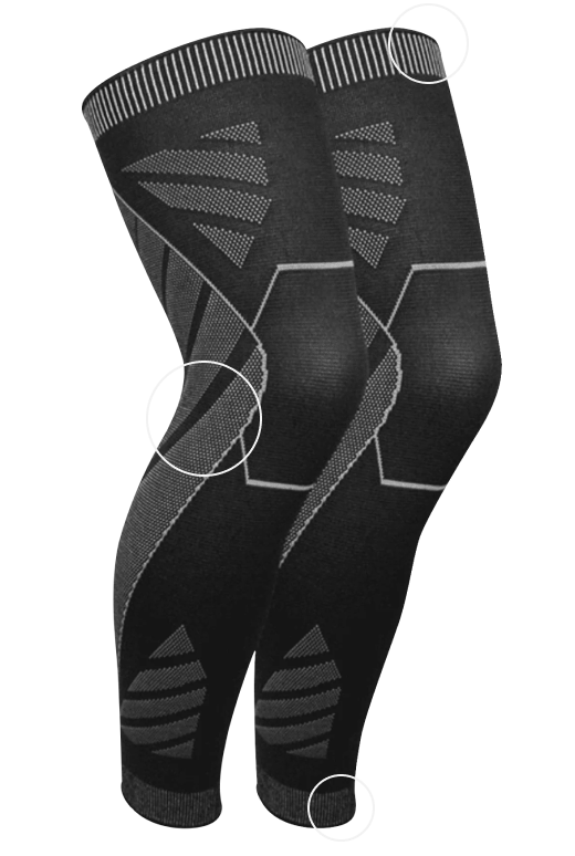 Genouillères de compression sport Legarex, LG-M-123322, LG-L-123GGS,LG-XL-KKSHS