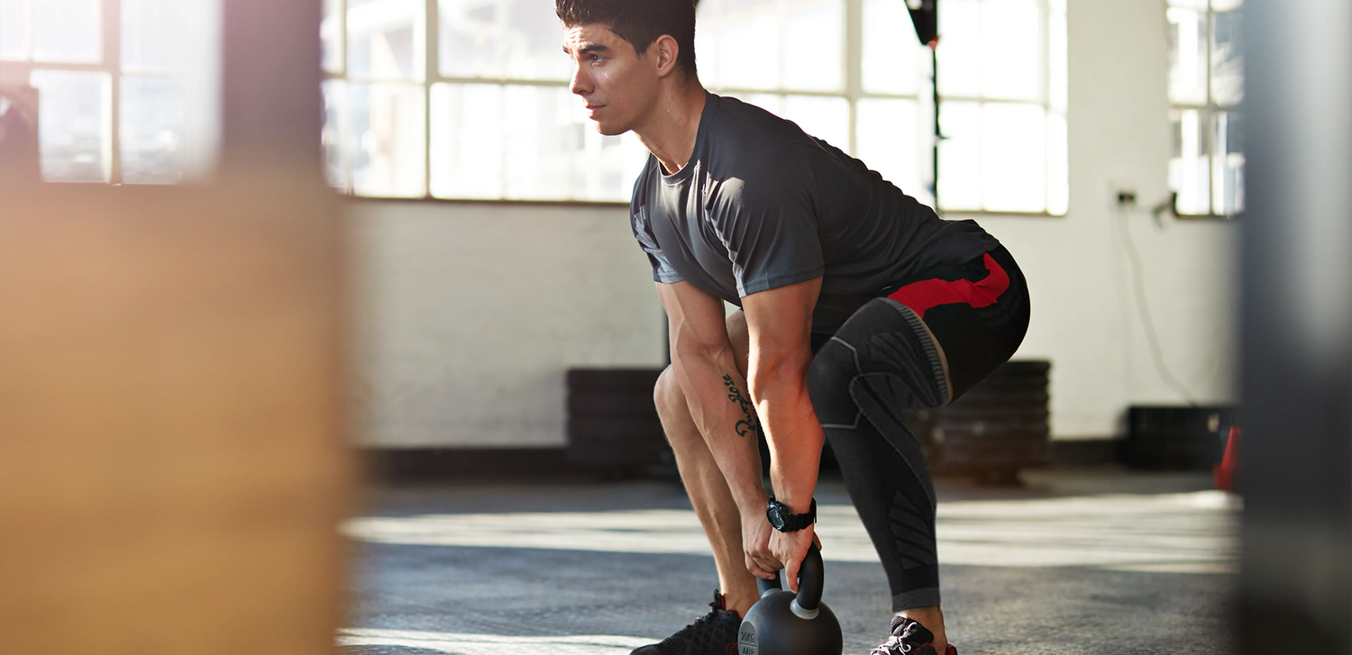 homme portant des genouillères Legarex sportif